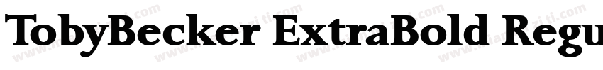 TobyBecker ExtraBold Regular字体转换